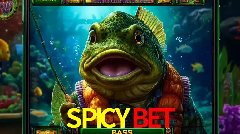 Personagem de peixe pescador do popular jogo de slot com tema de pescaria, uma das emocionantes opções de caça-níqueis para jogar e ganhar no cassino SPICYBET.